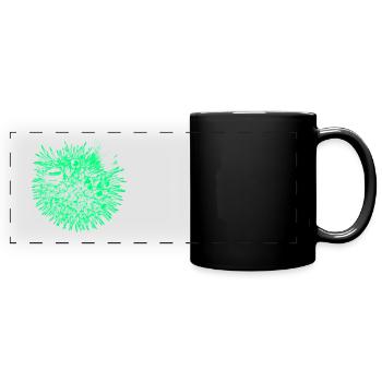 Globefish (Neon) - Full Colour Panoramic Mug - black - Front