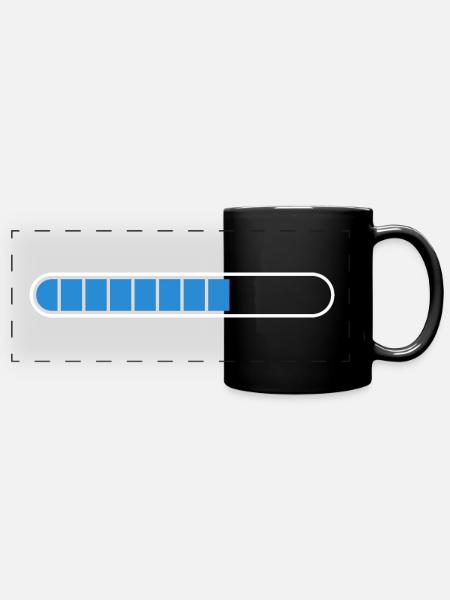 Ladebalken PC Icon Symbol - Panorama-Tasse farbig - Schwarz