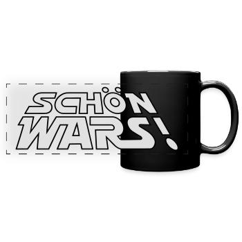 Schön wars - New Edition - Panorama-Tasse farbig - Schwarz - Vorne