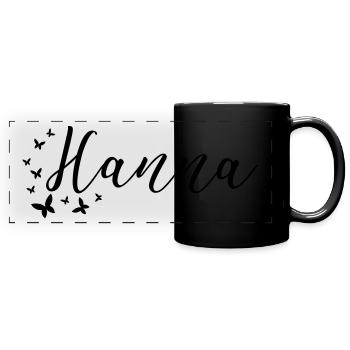 Hanna Name Vorname Mädchenname - Panorama-Tasse farbig - Schwarz - Vorne