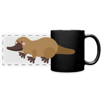 ornithorynque - Mug panoramique uni - noir - Devant