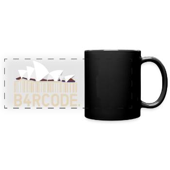 B4RCODE. Sydney - Mug panoramique uni - noir - Devant