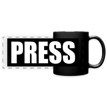 Press - Mug panoramique uni - noir - Devant