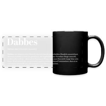 Dabbes Définition Bol maladroit Malchanceux - Mug panoramique uni - noir - Devant