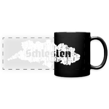 Schlesien Karte T Shirt - Panorama-Tasse farbig - Schwarz - Vorne