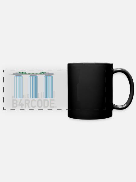 B4RCODE. Singapore - Panorama-Tasse farbig - Schwarz