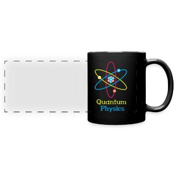 Quantum Physics - Panorama-Tasse farbig - Schwarz - Vorne