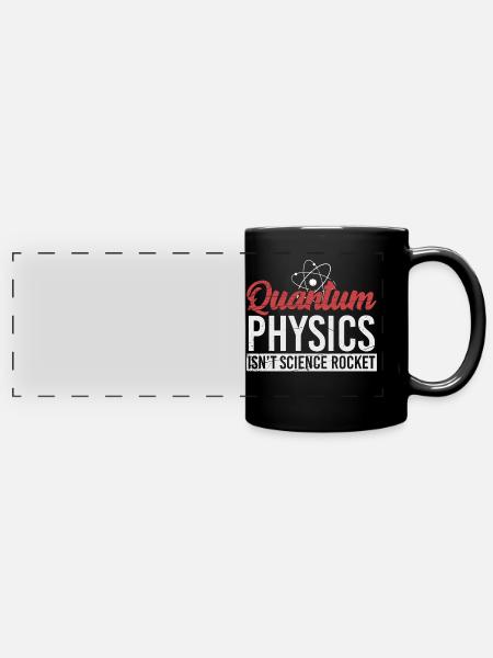 Quantenphysik - Physik - Wissenschaft - Panorama-Tasse farbig - Schwarz