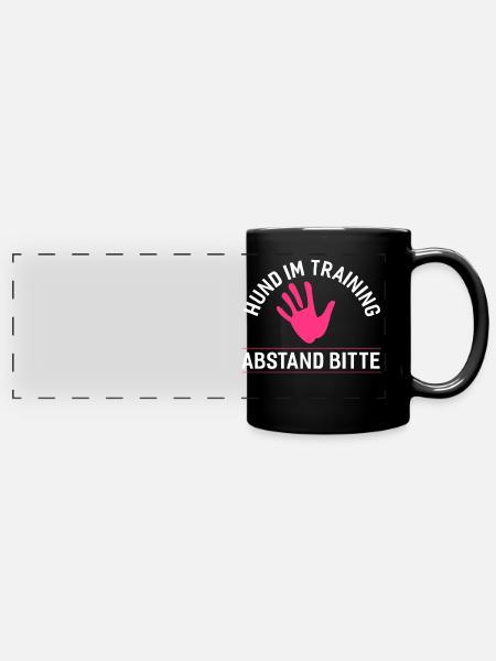Hunde – Shirt Hundemama Training Geschenk - Panorama-Tasse farbig - Schwarz