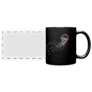 Qualle – Shirt Ozean Meerestiere Geschenk - Panorama-Tasse farbig - Schwarz - Vorne