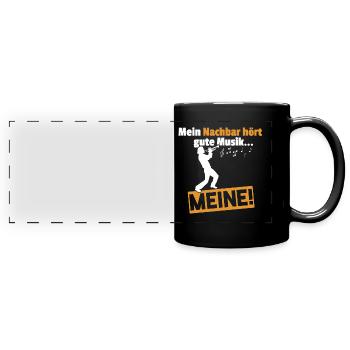 Musik – Shirt Musiker Trompete Geschenk - Panorama-Tasse farbig - Schwarz - Vorne