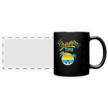 Chemise de vacances Beach Holiday Girl Stripe Gift - Mug panoramique uni - noir - Devant