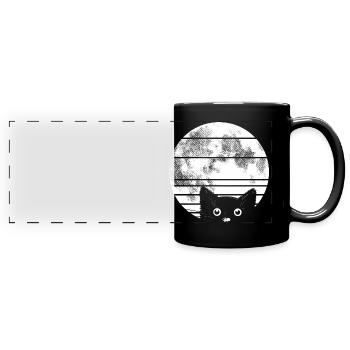 Chat - Mug panoramique uni - noir - Devant