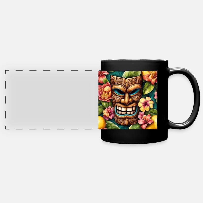 Tiki Aloha - Full Colour Panoramic Mug - black