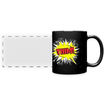 Tim Name Lustige Sprechblase Tiiim! - Panorama-Tasse farbig - Schwarz - Vorne