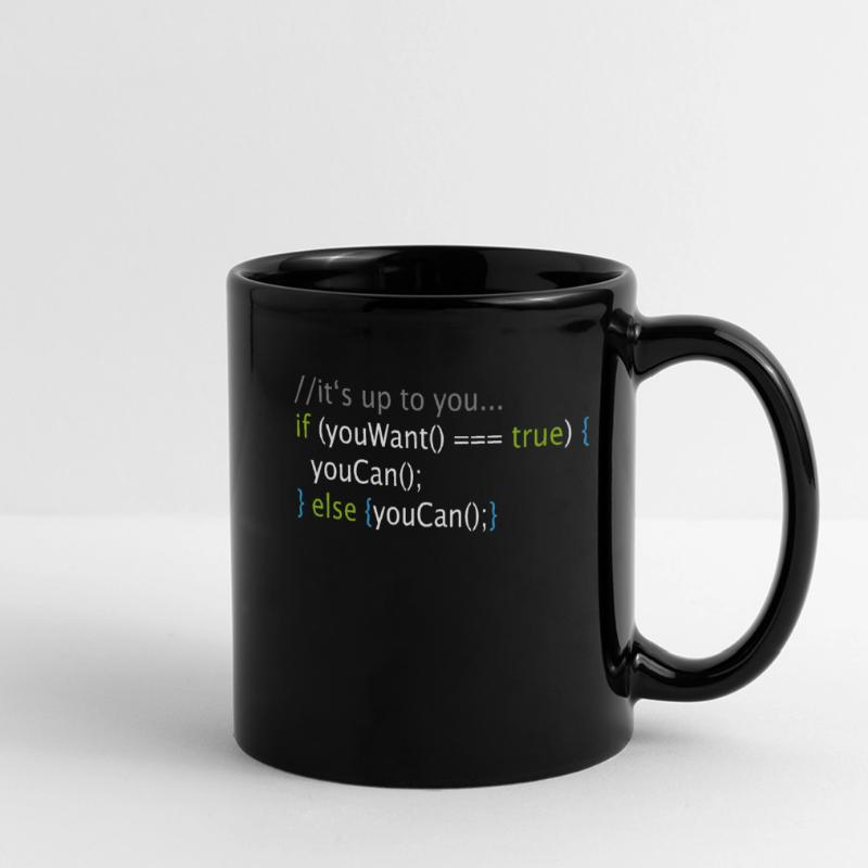 Informatik Nerd Geek Programmierer Code Panorama-Tasse farbig