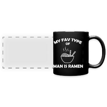 Ramen Nudeln Lieblings Mann - Panorama-Tasse farbig - Schwarz - Vorne