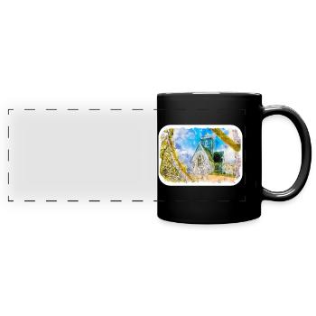 England UK Aquarell Skizze gezeichnete Illustration - Panorama-Tasse farbig - Schwarz - Vorne