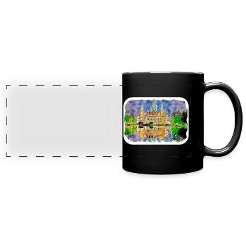 Dhaka Bangladesch Aquarell Skizze gezeichnet illustrat - Panorama-Tasse farbig - Schwarz - Vorne