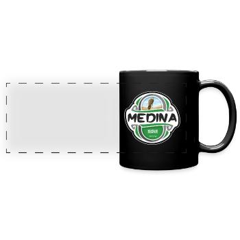 Medina Saudi-Arabien Flagge Reise Souvenir Abzeichen Sta - Panorama-Tasse farbig - Schwarz - Vorne