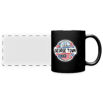 George Town Malaysia Flagge Reise Souvenir Badge St - Panorama-Tasse farbig - Schwarz - Vorne