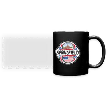Springfield USA Flagge Reisesouvenir - Panorama-Tasse farbig - Schwarz - Vorne