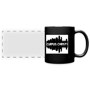 Fronleichnam Christi Texas Usa Skyline Silhouette Reisen - Panorama-Tasse farbig - Schwarz - Vorne