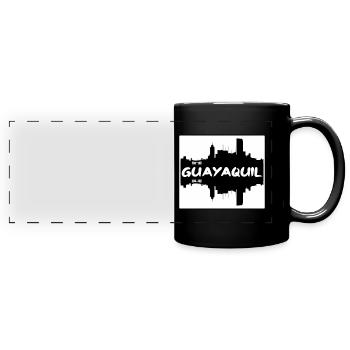 Guayaquil Equador Skyline Silhouette Travel Souven - Panorama-Tasse farbig - Schwarz - Vorne