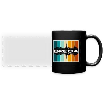 Breda Pays-Bas Skyline Silhouette Travel Souven - Mug panoramique uni - noir - Devant