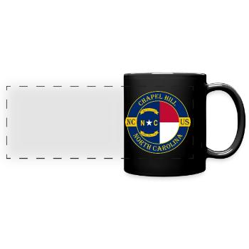 Chapel Hill North Carolina Flag USA Souvenir - Full Colour Panoramic Mug - black - Front