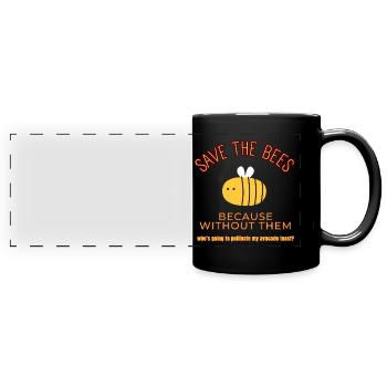 SAUVEZ LES ABEILLES - Mug panoramique uni - noir - Devant