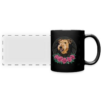 Airedale Terrier - Mug panoramique uni - noir - Devant