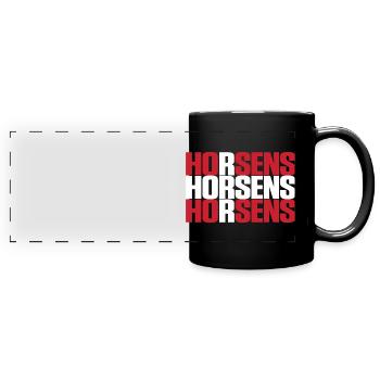 Horsens Danemark Drapeau - Mug panoramique uni - noir - Devant