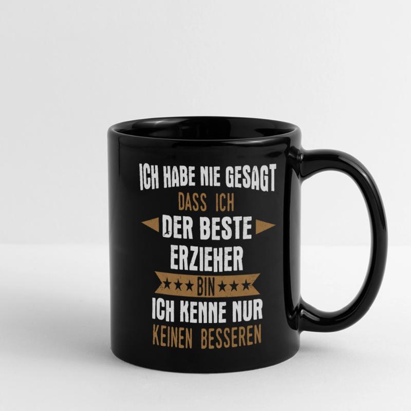 Erzieher Erzieherin Kindergärtner Spruch Beruf Panorama-Tasse farbig