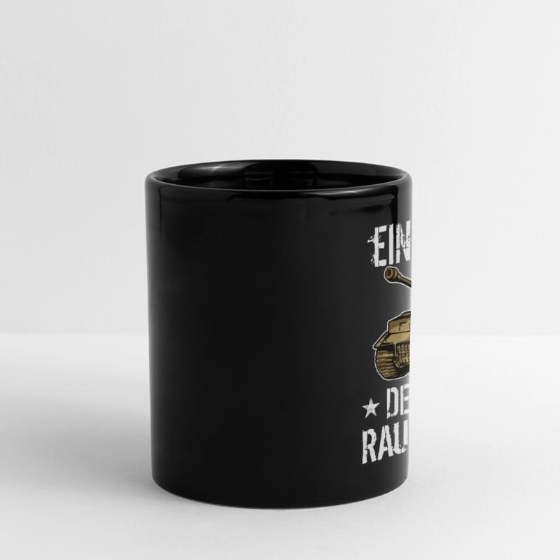 Panzer Tiger Kampfpanzer Weltkrieg Spruch Panorama-Tasse farbig