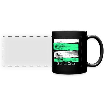 Santa Cruz Shirt Vintage Retro 70er 80er CA - Panorama-Tasse farbig - Schwarz - Vorne