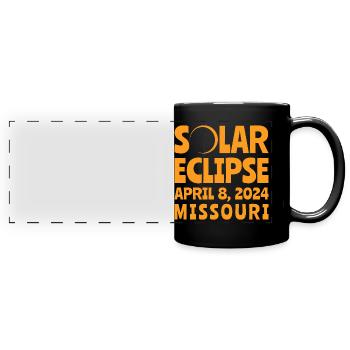Sonnenfinsternis 2024 Missouri - Panorama-Tasse farbig - Schwarz - Vorne
