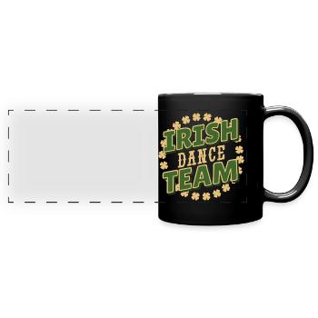 Irish Dance Team - Panorama-Tasse farbig - Schwarz - Vorne
