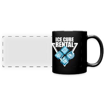 Eiswürfel Verleih - Panorama-Tasse farbig - Schwarz - Vorne