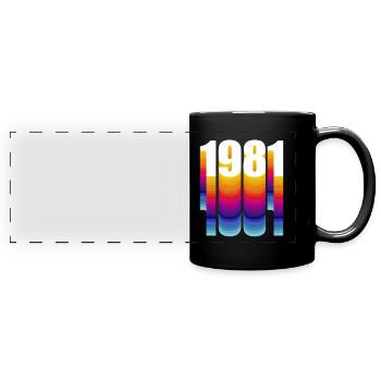 1981 - Panorama-Tasse farbig - Schwarz - Vorne