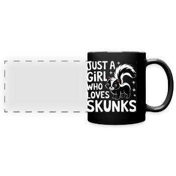 Skunk Zoo Animals - Full Colour Panoramic Mug - black - Front