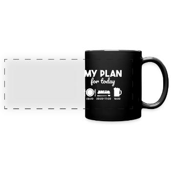 Sushi Japan Essen Geschenkidee - Panorama-Tasse farbig - Schwarz - Vorne