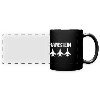 Ramstein US Armee Soldaten Geschenk - Panorama-Tasse farbig - Schwarz - Vorne