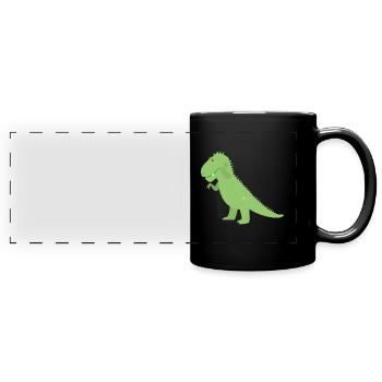 Dinosaures - Mug panoramique uni - noir - Devant