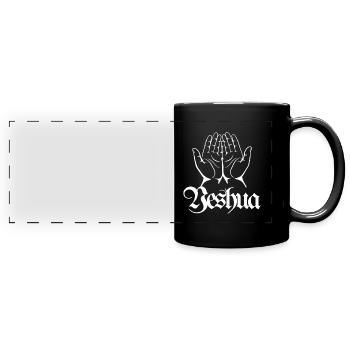 Jeschua - Christ - Panorama-Tasse farbig - Schwarz - Vorne