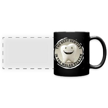 Best dentist in the molar system - bester Zahnarzt - Panorama-Tasse farbig - Schwarz - Vorne