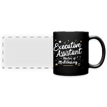 Assistent der Geschäftsführung Inspirierendes Zita - Panorama-Tasse farbig - Schwarz - Vorne