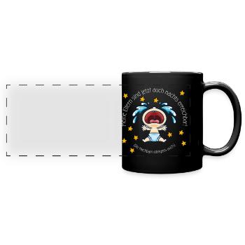 Bébé (Parent-Night-Reachable-Edition) - Mug panoramique uni - noir - Devant
