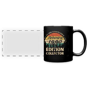 33 ans Novembre 1990 édition collector - Mug panoramique uni - noir - Devant