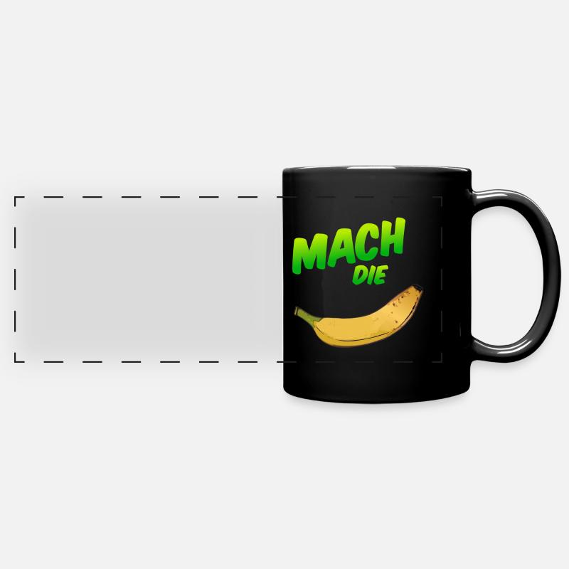 Make the banana - Full Colour Panoramic Mug - black